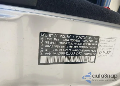 1999 Porsche 911 Carrera/Carrera 4/Carrera Tiptronic z USA, uszkodzony, nr VIN WP0AA2993XS621097